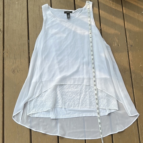 Alfani flowy white tank top - Picture 2 of 4